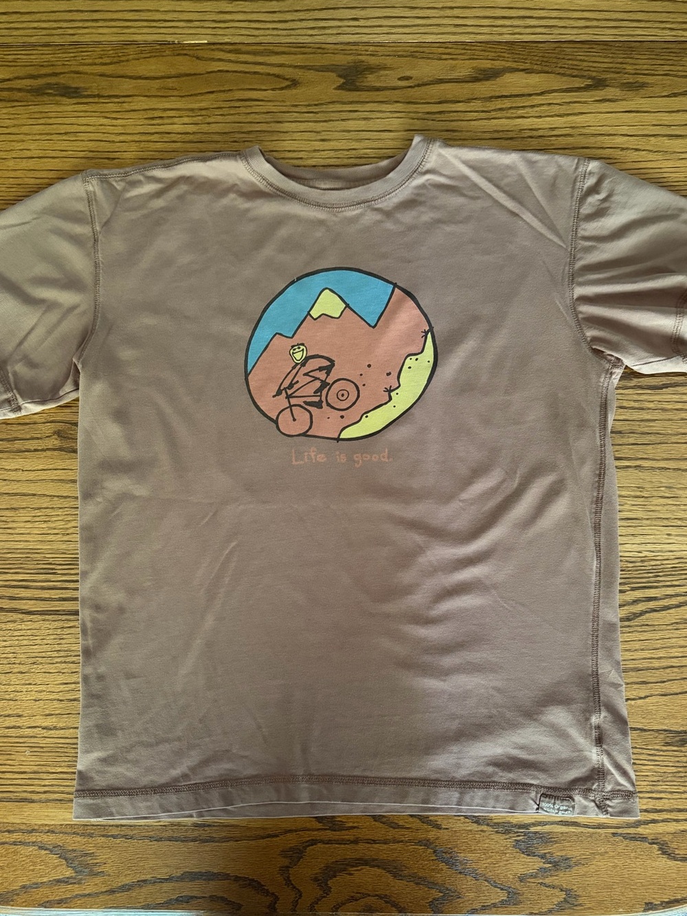 Vintage Men’s Good Karma 'Life is Good' Mountain Bike Graphic Tee with Jake